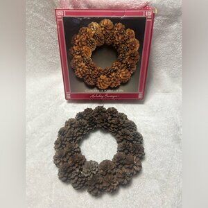 Vintage Holiday Boutique Christmas decorative pinecone wreath